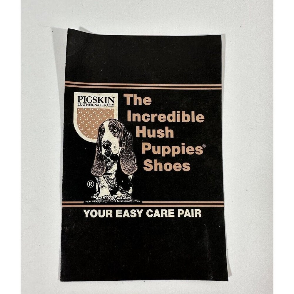 Hush Puppies Shoes Vintage Care Guide Undated Advertising Ephemera Basset Hound
